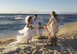 明星海边婚礼